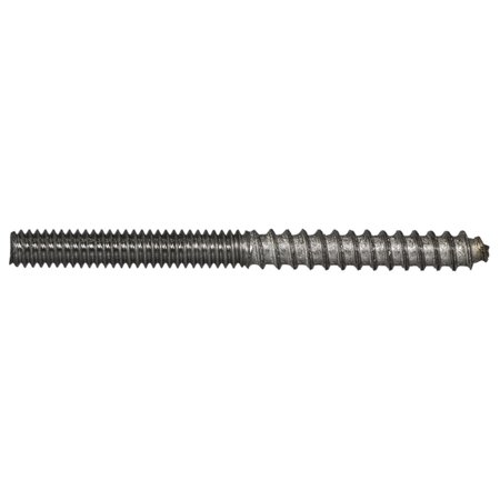 Midwest Fastener Hanger Bolt, 1/4 in Thread to 1/4"-20 Thread, 3 in, Steel, Plain Finish, 100 PK 08443